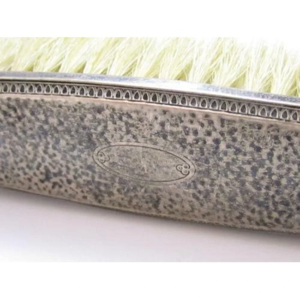 Old Antique Signed Sterling Silver Cloth Clothing Brush*Blank Monogram*925 - Picture 3 of 6